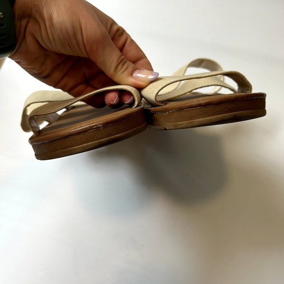 Universal Threads Womens Sandals Size 11 Slip-on Shoe Cream/Tan Solid - Picture 3 of 11